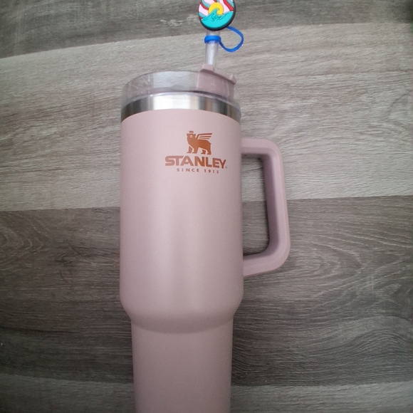 Stanley Pink/ Blush Tumbler with Straw 40 Oz And Handle